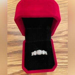 3.6 CT Moissanite Diamond Ring 925 Sterling silver stamped GRA Certificate Size6